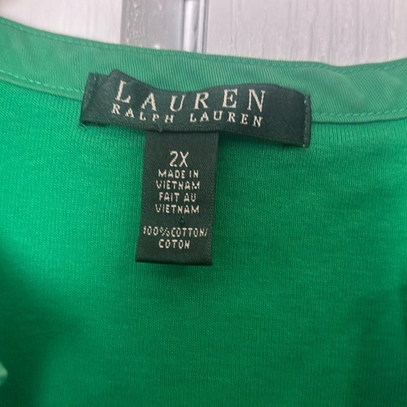 Ralph Lauren kelly green top - Picture 2 of 4